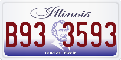 IL license plate B933593