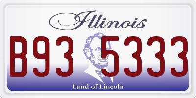 IL license plate B935333