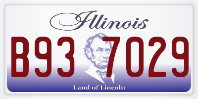 IL license plate B937029