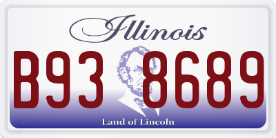 IL license plate B938689