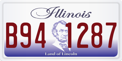 IL license plate B941287