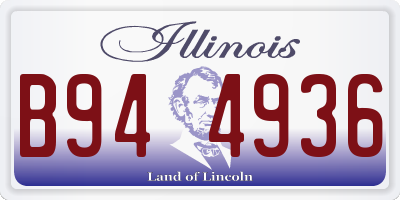 IL license plate B944936