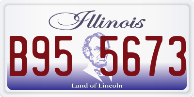 IL license plate B955673