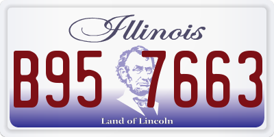 IL license plate B957663