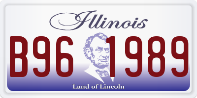 IL license plate B961989