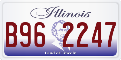 IL license plate B962247