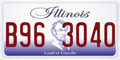 IL license plate B963040