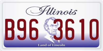 IL license plate B963610