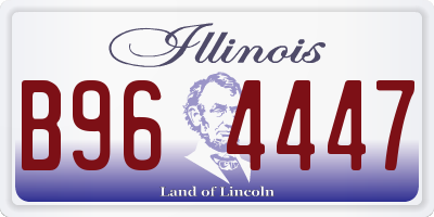 IL license plate B964447