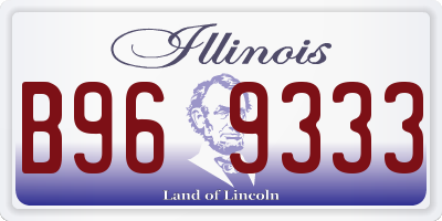 IL license plate B969333