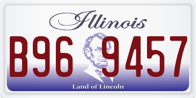 IL license plate B969457
