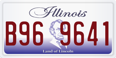 IL license plate B969641