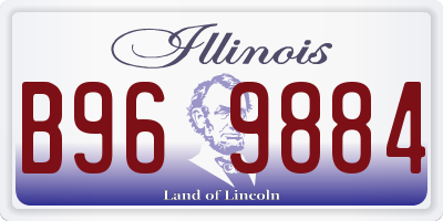 IL license plate B969884