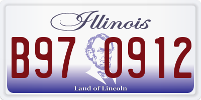 IL license plate B970912