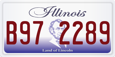 IL license plate B972289