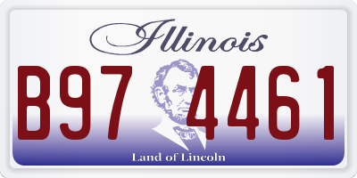 IL license plate B974461