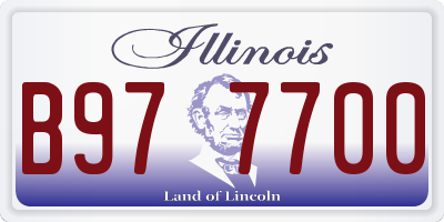 IL license plate B977700