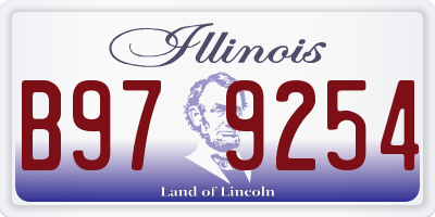 IL license plate B979254