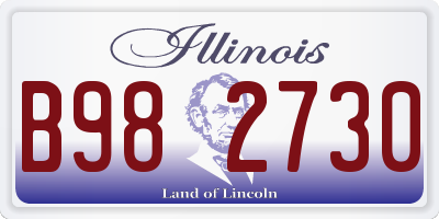 IL license plate B982730