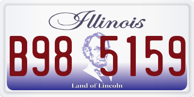 IL license plate B985159