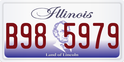 IL license plate B985979