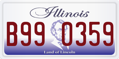 IL license plate B990359