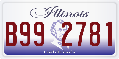 IL license plate B992781
