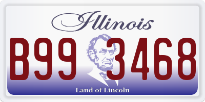 IL license plate B993468