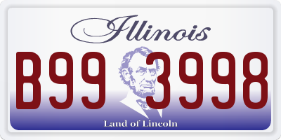 IL license plate B993998