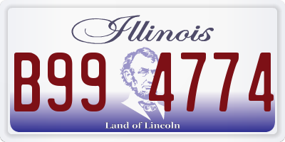 IL license plate B994774