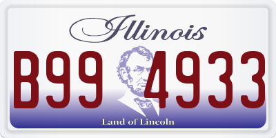 IL license plate B994933