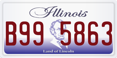 IL license plate B995863