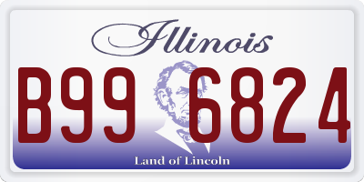 IL license plate B996824