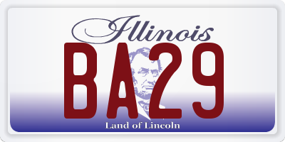 IL license plate BA29