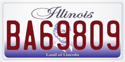 IL license plate BA69809