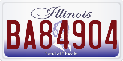 IL license plate BA84904