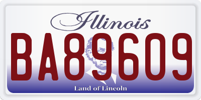 IL license plate BA89609