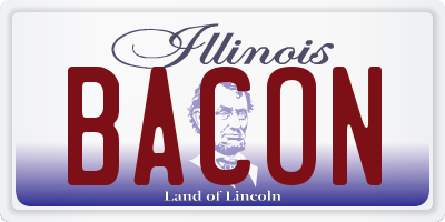 IL license plate BACON