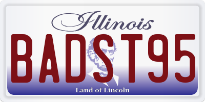 IL license plate BADST95