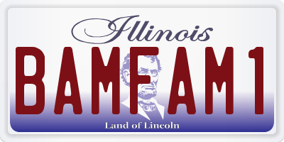 IL license plate BAMFAM1