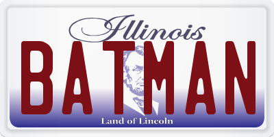 IL license plate BATMAN