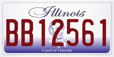 IL license plate BB12561