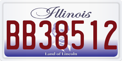 IL license plate BB38512