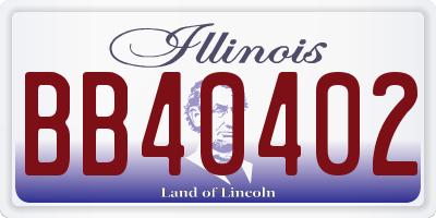 IL license plate BB40402