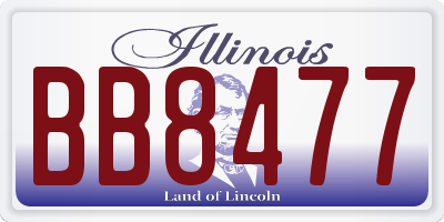 IL license plate BB8477