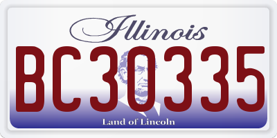 IL license plate BC30335