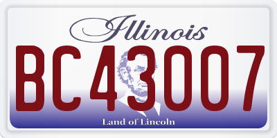 IL license plate BC43007