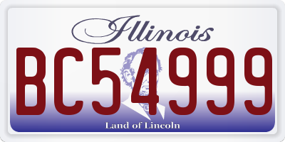 IL license plate BC54999