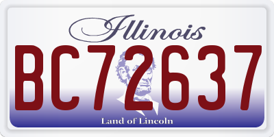 IL license plate BC72637