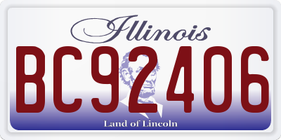 IL license plate BC92406